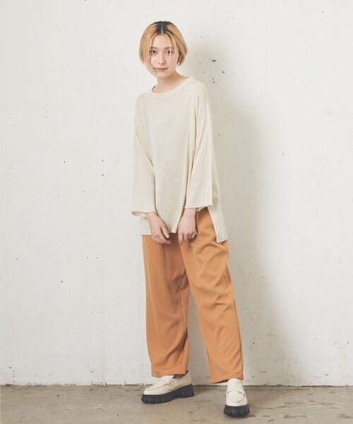 kivi（キヴィ）の「シアープルオーバーニット（ニット/セーター・レディース・アイボリー/ライトグレー/ブラック/ブラウン・FREE）」の21枚目の写真