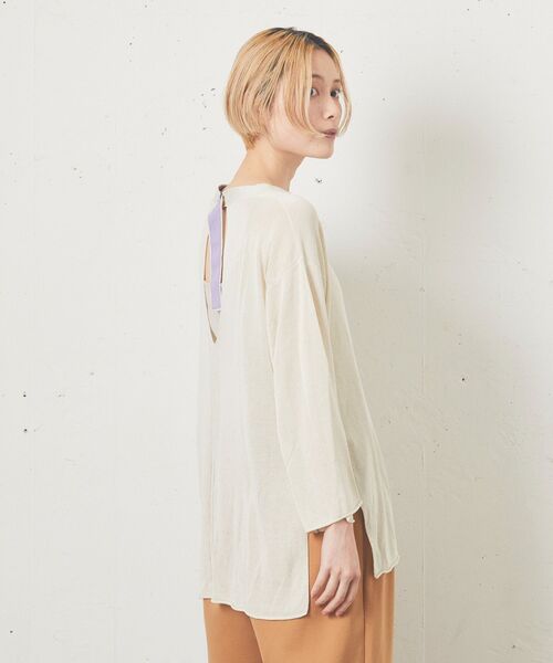 kivi（キヴィ）の「シアープルオーバーニット（ニット/セーター・レディース・アイボリー/ライトグレー/ブラック/ブラウン・FREE）」の9枚目の写真