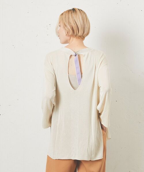 kivi（キヴィ）の「シアープルオーバーニット（ニット/セーター・レディース・アイボリー/ライトグレー/ブラック/ブラウン・FREE）」の5枚目の写真
