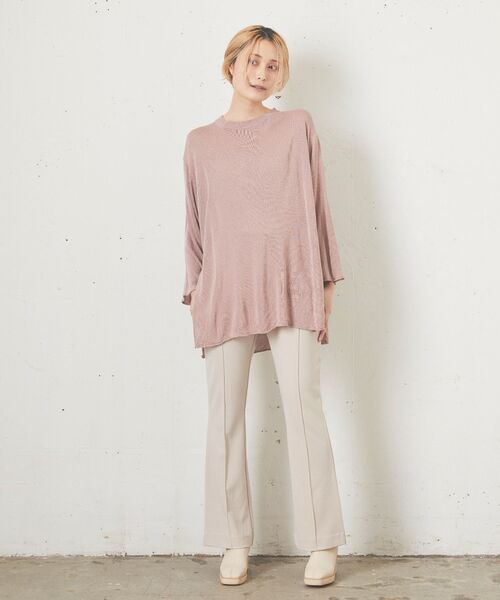 kivi（キヴィ）の「シアープルオーバーニット（ニット/セーター・レディース・アイボリー/ライトグレー/ブラック/ブラウン・FREE）」の6枚目の写真