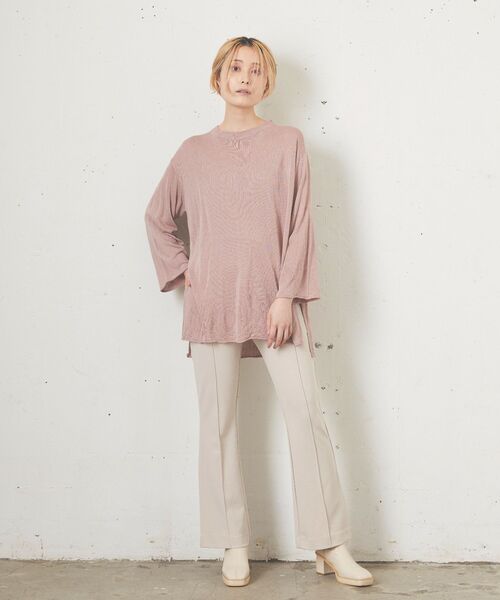 kivi（キヴィ）の「シアープルオーバーニット（ニット/セーター・レディース・アイボリー/ライトグレー/ブラック/ブラウン・FREE）」の19枚目の写真