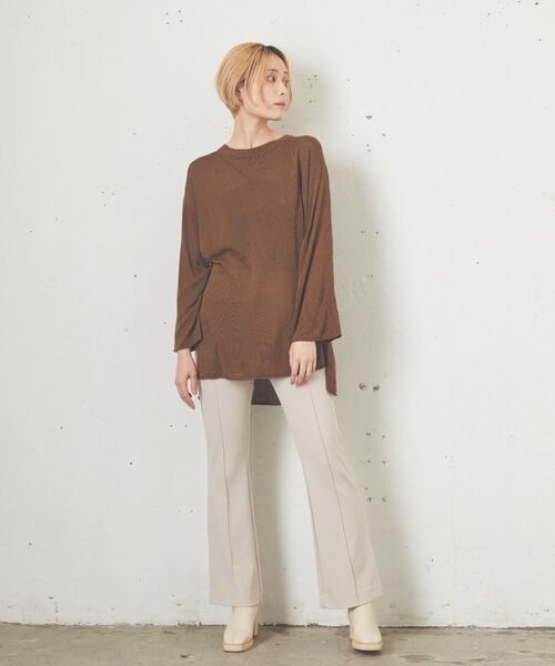 kivi（キヴィ）の「シアープルオーバーニット（ニット/セーター・レディース・アイボリー/ライトグレー/ブラック/ブラウン・FREE）」の11枚目の写真