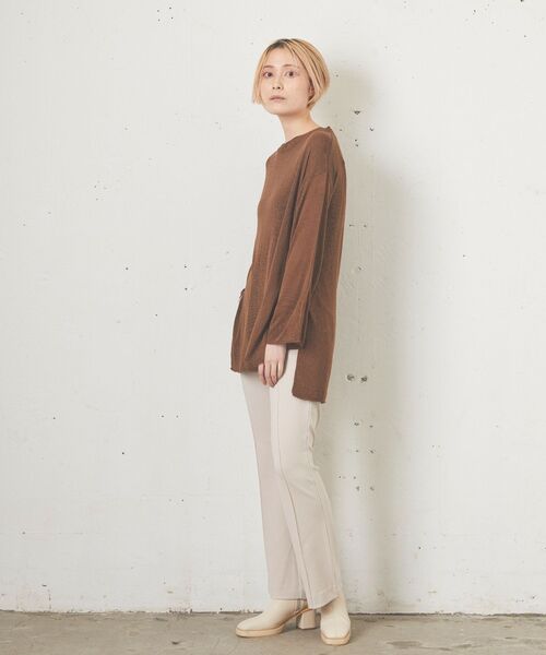 kivi（キヴィ）の「シアープルオーバーニット（ニット/セーター・レディース・アイボリー/ライトグレー/ブラック/ブラウン・FREE）」の7枚目の写真