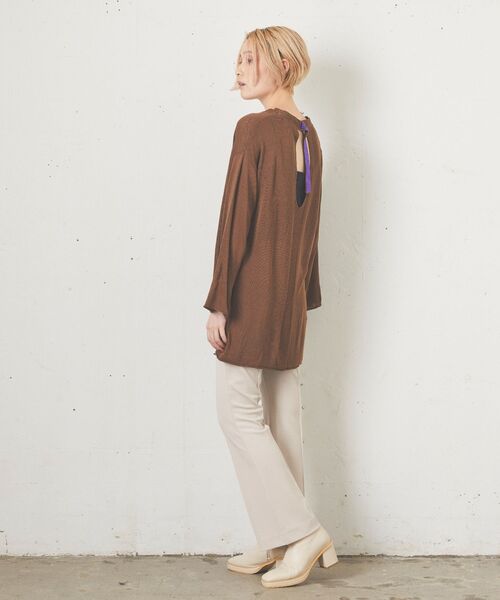 kivi（キヴィ）の「シアープルオーバーニット（ニット/セーター・レディース・アイボリー/ライトグレー/ブラック/ブラウン・FREE）」の15枚目の写真