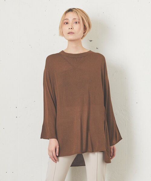 kivi（キヴィ）の「シアープルオーバーニット（ニット/セーター・レディース・アイボリー/ライトグレー/ブラック/ブラウン・FREE）」の20枚目の写真