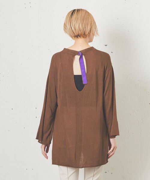 kivi（キヴィ）の「シアープルオーバーニット（ニット/セーター・レディース・アイボリー/ライトグレー/ブラック/ブラウン・FREE）」の8枚目の写真