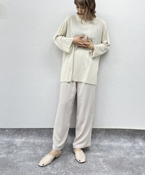 kivi（キヴィ）の「シアープルオーバーニット（ニット/セーター・レディース・アイボリー/ライトグレー/ブラック/ブラウン・FREE）」の16枚目の写真