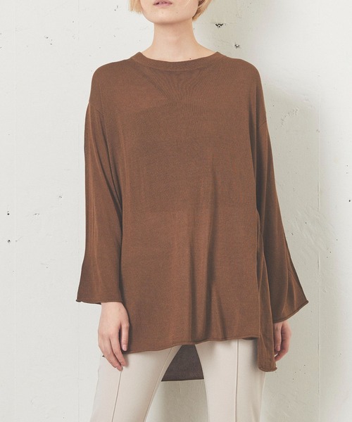 kivi（キヴィ）の「シアープルオーバーニット（ニット/セーター・レディース・アイボリー/ライトグレー/ブラック/ブラウン・FREE）」の4枚目の写真