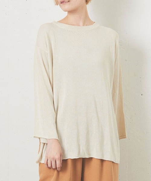 kivi（キヴィ）の「シアープルオーバーニット（ニット/セーター・レディース・アイボリー/ライトグレー/ブラック/ブラウン・FREE）」の2枚目の写真