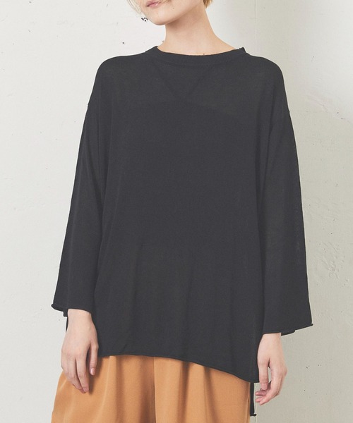 kivi（キヴィ）の「シアープルオーバーニット（ニット/セーター・レディース・アイボリー/ライトグレー/ブラック/ブラウン・FREE）」の3枚目の写真