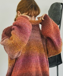 MONO-MART LADY'S | グラデーションブークレニットオーバーサイズプルオーバー(ニット/セーター)