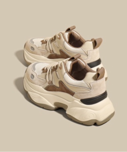 Burner（バーナー）の「【OKUOKU　0909】デザイン　ダッドスニーカー　oku-shoes-126-65（スニーカー・レディース・ブラウン系その他・36/38/40）」の3枚目の写真