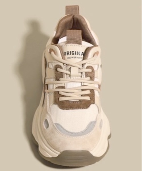 Burner（バーナー）の「【OKUOKU　0909】デザイン　ダッドスニーカー　oku-shoes-126-65（スニーカー・レディース・ブラウン系その他・36/38/40）」の4枚目の写真