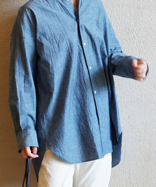 JOURNAL STANDARD LUXE（ジャーナルスタンダード　ラックス）の「アソートスタンドカラーシャツ（シャツ/ブラウス・レディース・ホワイト/ネイビー/サックスブルー/ブルー・FREE）」の15枚目の写真