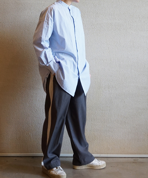 JOURNAL STANDARD LUXE（ジャーナルスタンダード　ラックス）の「アソートスタンドカラーシャツ（シャツ/ブラウス・レディース・ホワイト/ネイビー/サックスブルー/ブルー・FREE）」の17枚目の写真