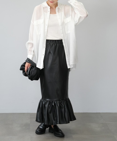 ＡＮＤＪ（アンドジェイ）の「【2022/AW】シアーBIGシャツ（シャツ/ブラウス・レディース・ブルー/ブラウン/オフホワイト/ブラック/レッド/ピンク系その他・M）」の20枚目の写真