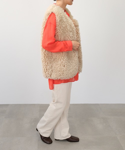 ＡＮＤＪ（アンドジェイ）の「【2022/AW】シアーBIGシャツ（シャツ/ブラウス・レディース・ブルー/ブラウン/オフホワイト/ブラック/レッド/ピンク系その他・M）」の12枚目の写真