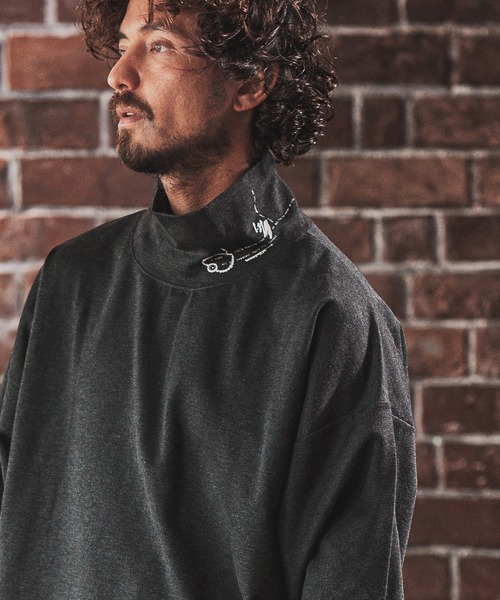 FACTOTUM（ファクトタム）の「mlt3976- Loose Neck Long-sleeve T-Shirt カットソー（Tシャツ/カットソー・メンズ・ホワイト/チャコール/ブラック・44/48/46）」の11枚目の写真