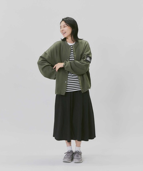 CAMP7(キャンプセブン)の「【CAMP7】スウェットブルゾン(カーディガン/ボレロ・レディース・ブラック/カーキブラウン・M/L)」の15枚目の写真