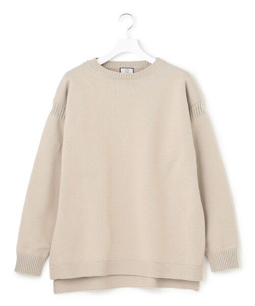 J.PRESS YORK STREET(ジェイプレスヨークストリート)の「【UNISEX】ガンジーニット(ニット/セーター・メンズ・アイボリー系/ブラック系/ベージュ系・LARGE/MEDIUM/SMALL)」の1枚目の写真