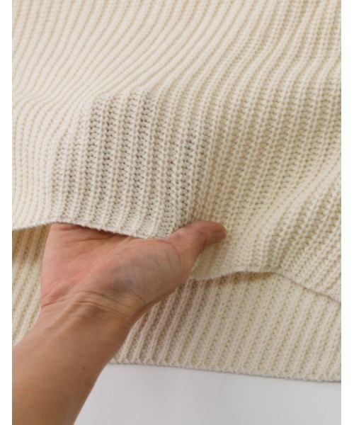 Re:EDIT（リエディ）の「畦編み深Vネックニットトップス（ニット/セーター・レディース・グレー/グリーン/パープル/モカ/アイボリー/ベージュ/ブラック・MEDIUM/LARGE）」の22枚目の写真