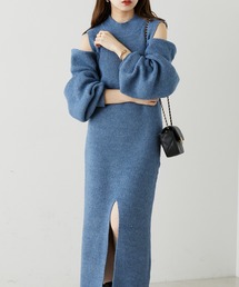 Chico | 肩開きハイネックタイトロングワンピース(ワンピース)