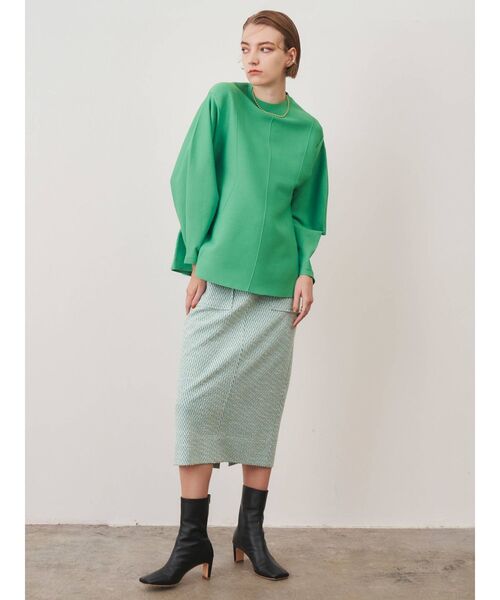 ELENDEEK（エレンディーク）の「FORMY PEPLUM KT（ニット/セーター・レディース・ブラック/ベージュ/グリーン・FREE）」の12枚目の写真