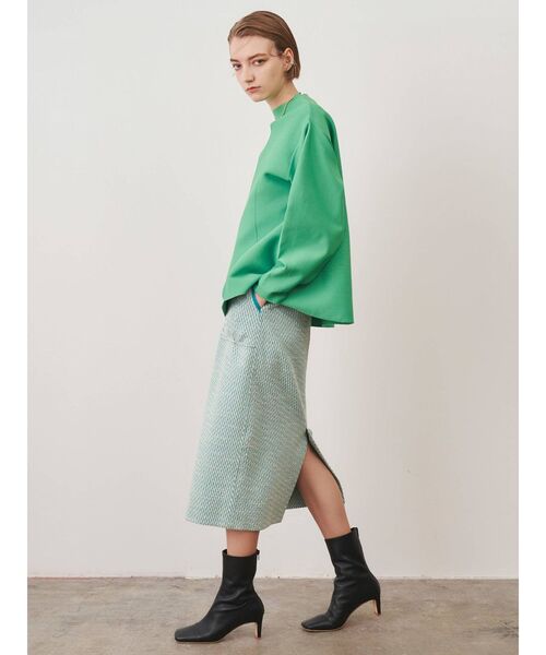 ELENDEEK（エレンディーク）の「FORMY PEPLUM KT（ニット/セーター・レディース・ブラック/ベージュ/グリーン・FREE）」の9枚目の写真