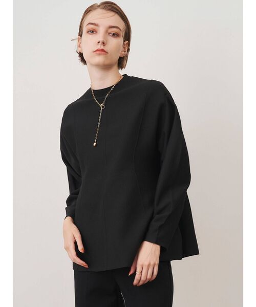 ELENDEEK（エレンディーク）の「FORMY PEPLUM KT（ニット/セーター・レディース・ブラック/ベージュ/グリーン・FREE）」の5枚目の写真