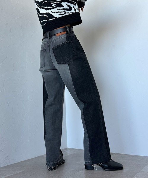 PAGEBOY（ページボーイ）の「パッチワークジーンズ（デニムパンツ