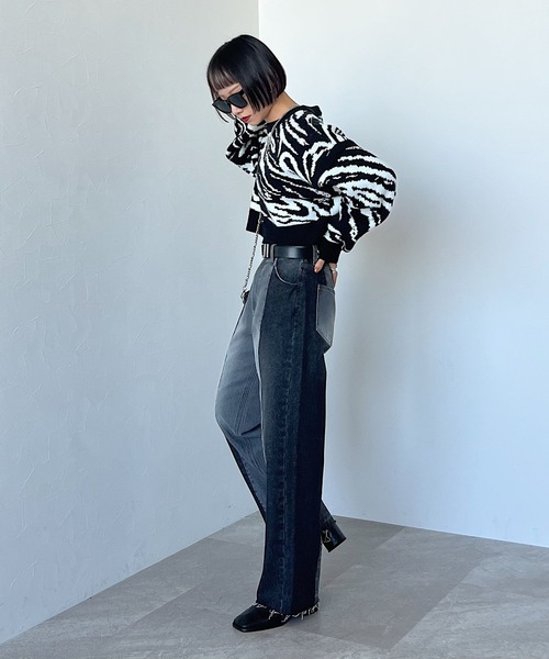 PAGEBOY（ページボーイ）の「パッチワークジーンズ（デニムパンツ