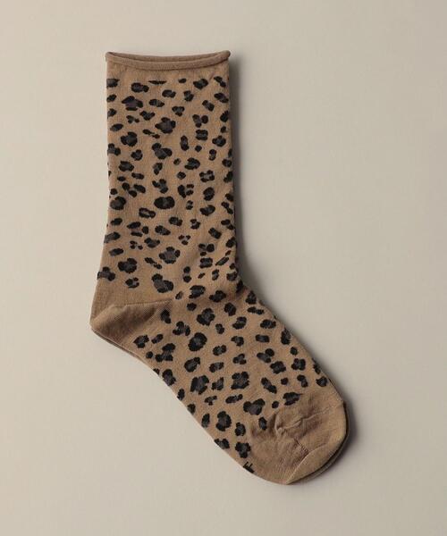 BLEU FORET(ブルーフォレ)の「<BLEU FORET> LEOPARD SK(ソックス/靴下・レディース・ベージュ/グレー・36/38)」の8枚目の写真
