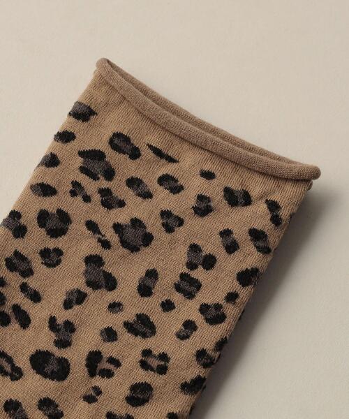 BLEU FORET(ブルーフォレ)の「<BLEU FORET> LEOPARD SK(ソックス/靴下・レディース・ベージュ/グレー・36/38)」の6枚目の写真
