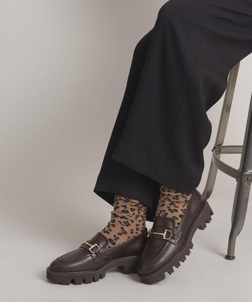 BLEU FORET(ブルーフォレ)の「<BLEU FORET> LEOPARD SK(ソックス/靴下・レディース・ベージュ/グレー・36/38)」の4枚目の写真