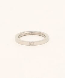 IO（イオ）（イオ）の「■金属アレルギー対応■２ミリ平打ちダイヤモンドセットアップリング（リング）」