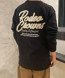メンズコーデュロイアップリケスウェットトップス