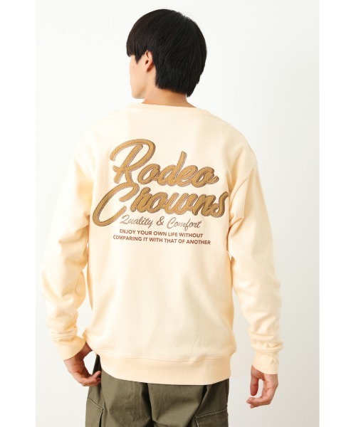 RODEO CROWNS WIDE BOWL（ロデオクラウンズワイドボウル）の「メンズコーデュロイアップリケスウェットトップス（スウェット・メンズ・ダークグリーン/ブラック/アイボリー・LARGE/MEDIUM）」の6枚目の写真