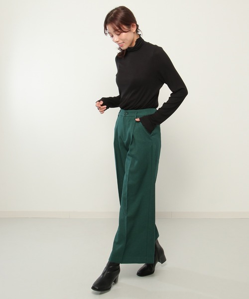 ikka(イッカ)の「ハイネックメローインナー(Tシャツ/カットソー・レディース・ブラック/オフホワイト/ブルー/マジェンタ・M/L)」の10枚目の写真