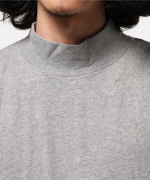 CIAOPANIC（チャオパニック）の「【Ciaopanic】リサイクル天竺モックネック5分袖（Tシャツ/カットソー・メンズ・ネイビー/ブラック/ホワイト/グレー・MEDIUM/LARGE）」の9枚目の写真