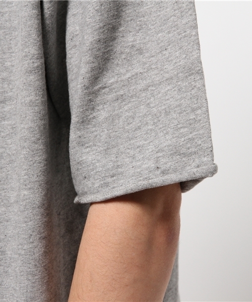 CIAOPANIC（チャオパニック）の「【Ciaopanic】リサイクル天竺モックネック5分袖（Tシャツ/カットソー・メンズ・ネイビー/ブラック/ホワイト/グレー・MEDIUM/LARGE）」の10枚目の写真