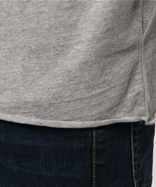 CIAOPANIC（チャオパニック）の「【Ciaopanic】リサイクル天竺モックネック5分袖（Tシャツ/カットソー・メンズ・ネイビー/ブラック/ホワイト/グレー・MEDIUM/LARGE）」の11枚目の写真