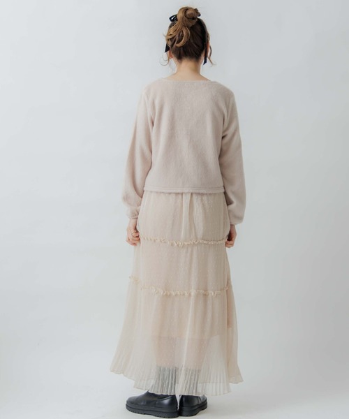 flower(フラワー)の「フラッフパフカーディガン(カーディガン/ボレロ・レディース・ホワイト/ベージュ・FREE)」の7枚目の写真