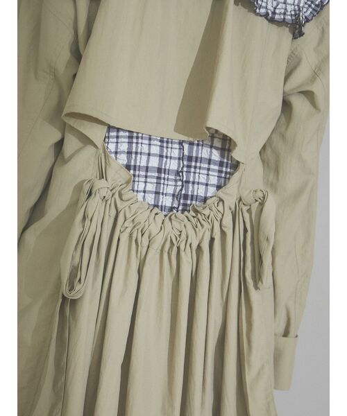 merry jenny(メリージェニー)の「ギャザーウインドウトレンチコート(トレンチコート・レディース・ベージュ/グリーン・FREE)」の15枚目の写真