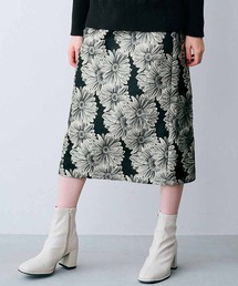 IEDIT | IEDIT 品よく華やぐ フラワージャカードのIラインスカート(スカート)