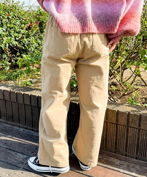 Birthday room（バースデイルーム）の「シンプルタックチノパンツ（チノパンツ・レディース・ベージュ/ブラック・FREE）」の12枚目の写真