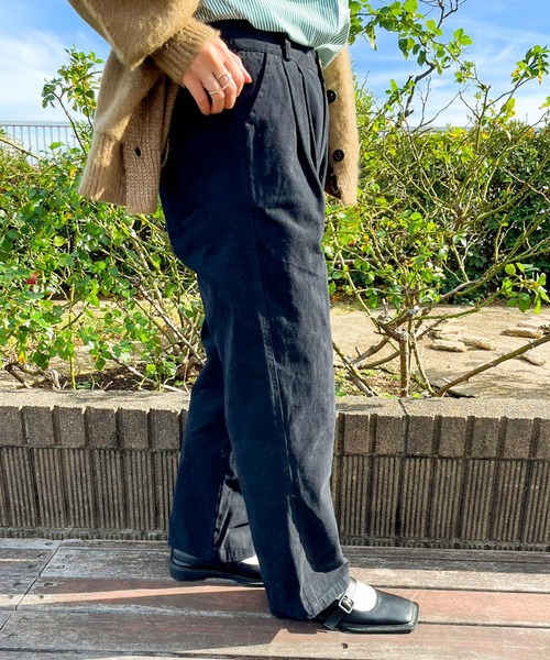 Birthday room（バースデイルーム）の「シンプルタックチノパンツ（チノパンツ・レディース・ベージュ/ブラック・FREE）」の18枚目の写真