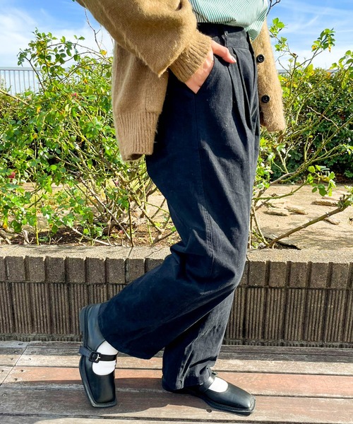 Birthday room（バースデイルーム）の「シンプルタックチノパンツ（チノパンツ・レディース・ベージュ/ブラック・FREE）」の21枚目の写真