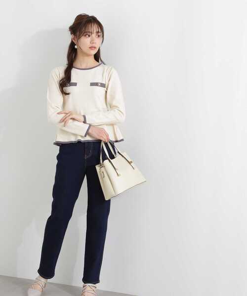 PROPORTION BODY DRESSING（プロポーションボディドレッシング）の「デニムテーパードパンツ / 1213130200（その他パンツ・レディース・ブルー/ダークネイビー・SMALL/MEDIUM）」の16枚目の写真