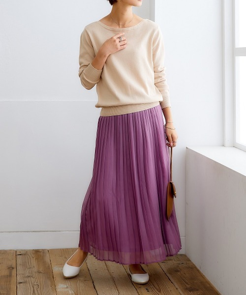 nissen（ニッセン）の「【販売終了】洗えるＵＶカット綿１００％ボートネックニット（ニット/セーター・レディース・オフホワイト/ライトベージュ/杢グレー/ブラック/ピンク系/ラベンダー/ブルー/グリーン・L/M/LL/S）」の22枚目の写真