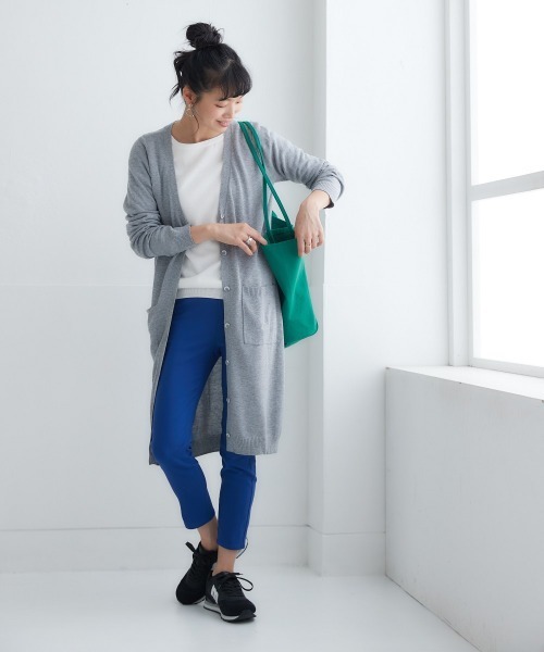 nissen（ニッセン）の「【販売終了】洗えるＵＶカット綿１００％ボートネックニット（ニット/セーター・レディース・オフホワイト/ライトベージュ/杢グレー/ブラック/ピンク系/ラベンダー/ブルー/グリーン・L/M/LL/S）」の15枚目の写真